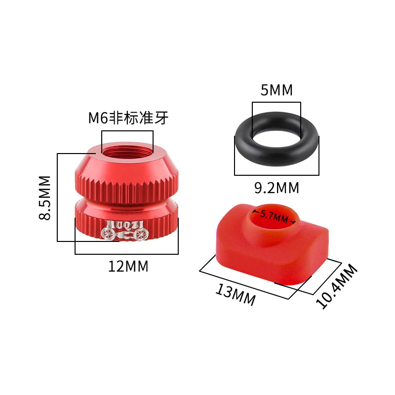 MUQZI Tubeless Presta Valve Nuts, 2 Pcs, Aluminum for MTB and Road Bikes