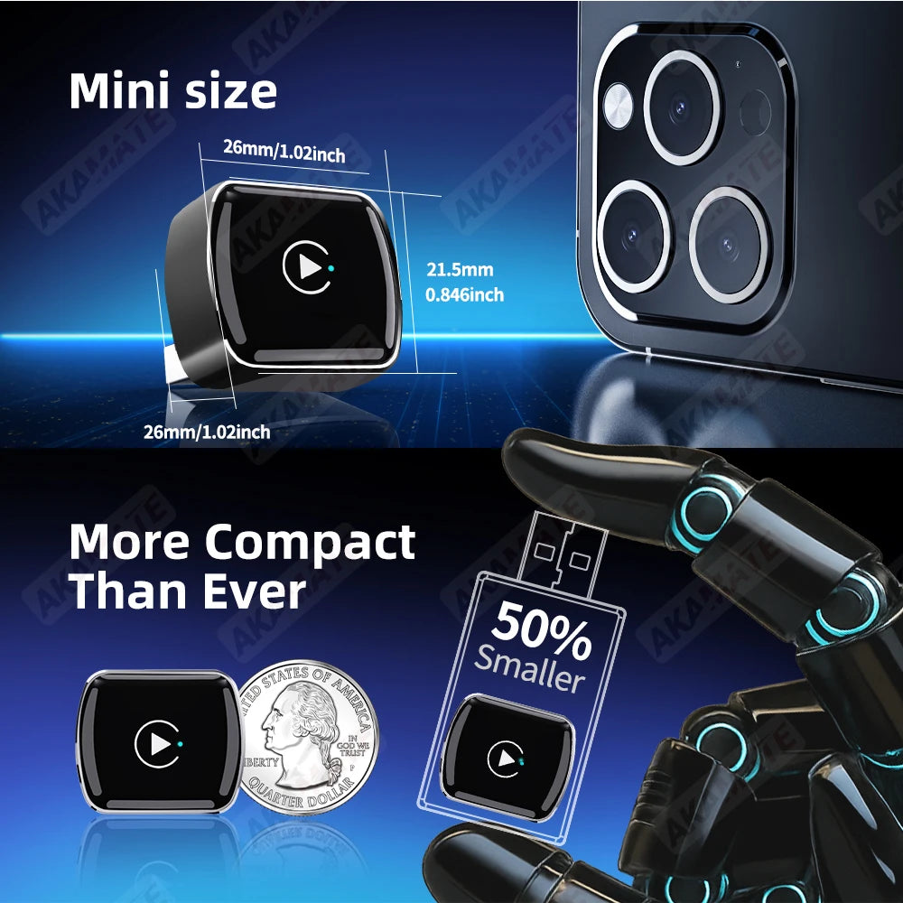CarPlay Adapter Mini 2in1 Dongle &ndash; Wired To Wireless