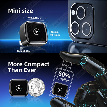 CarPlay Adapter Mini 2in1 Dongle &ndash; Wired To Wireless