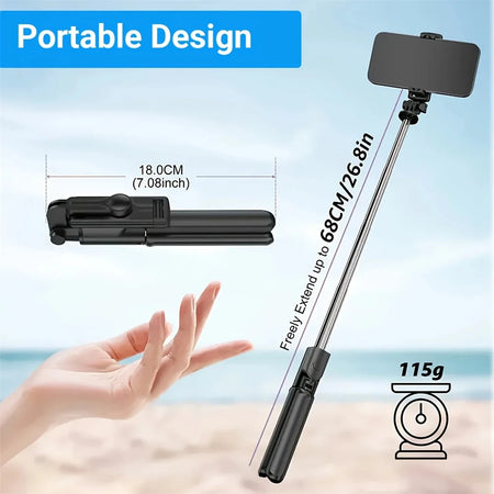BSLIUFANG 2025 Selfie Tripod &ndash; Wireless Bluetooth Remote