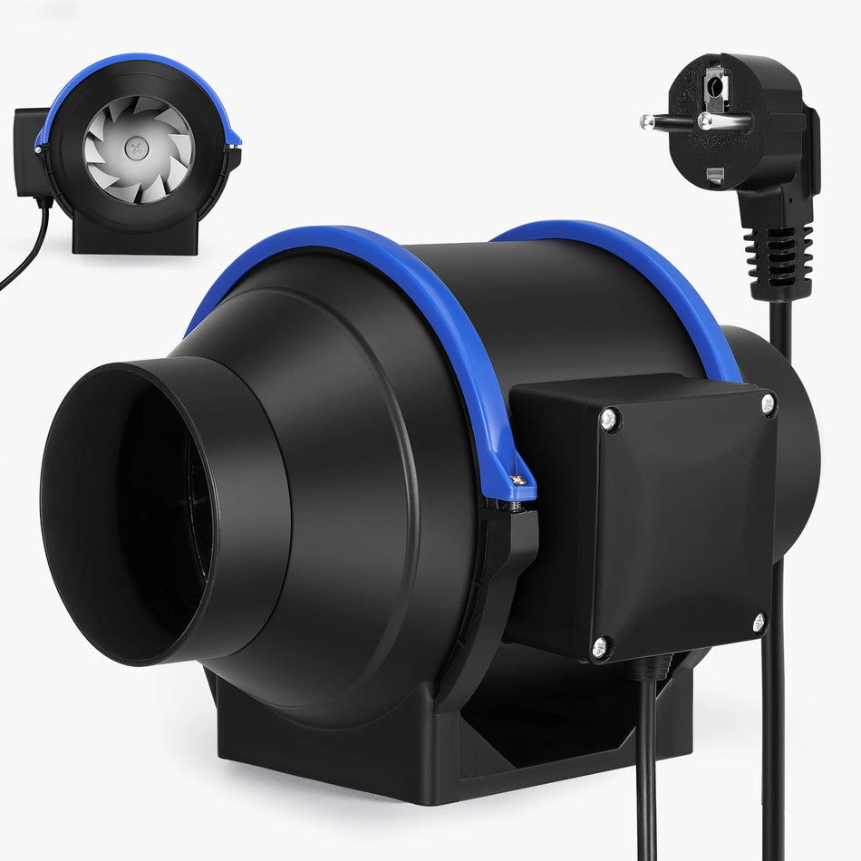 Tyst Inline Rökrörsfläkt 150mm 40W 600m3h För Badrum