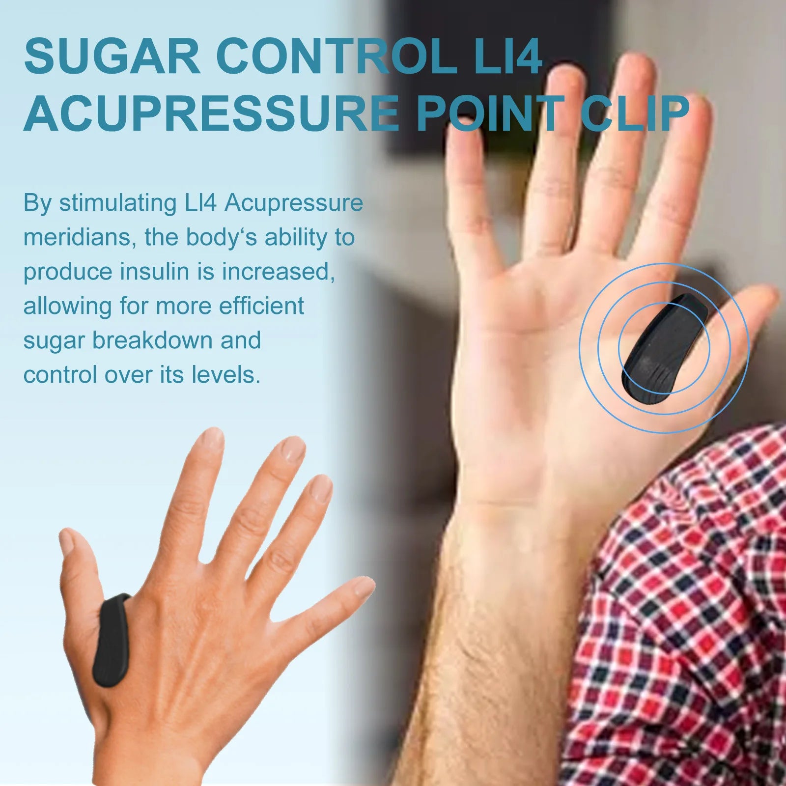 Sugar Control Acupressure Point Clip &ndash; Natural Blood Glucose Relief