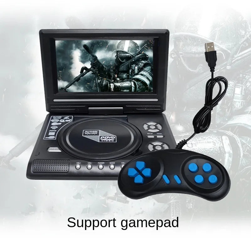 Portable 7.8 Inch DVD Player with FM Radio &amp; Game Function - EU Plug