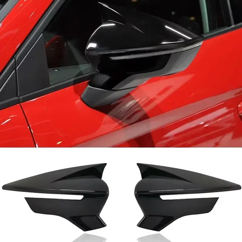 Γυαλιστερή Μαύρη Κάλυψη Καθρέφτη ABS Για Seat Leon Ibiza Arona Cupra