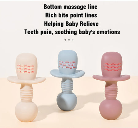 CZSAE 2pcs Silicone Spoon &amp; Fork Set for Baby Feeding