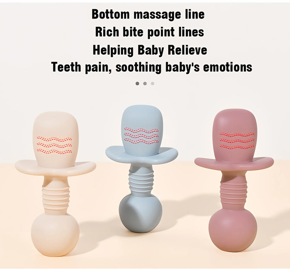 CZSAE 2pcs Silicone Spoon &amp; Fork Set for Baby Feeding