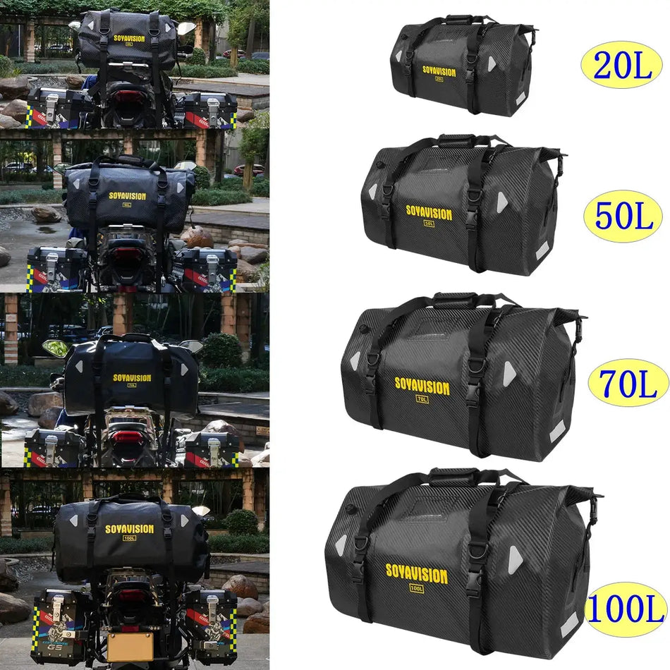 Motorcycle Carrier Tail Bag Back Seat BagTrunk Bags For Harley Honda Cycling Bag Outdoor Boating Fishing Bag 20L 50L 66L70L 100L by InterCyprus Trading Ltd