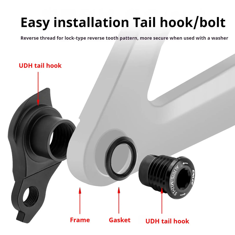 ENLEE Mountain Gravel Bike UDH Derailleur Hanger Thru-Axle Rear Derailleur Essential For Cycling by InterCyprus Trading Ltd