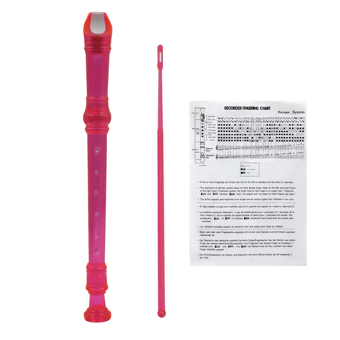 ABS Flute Clarinet Recorder Harp Instrument &ndash; Seven Colors