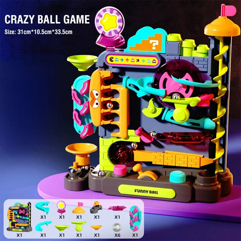 Track Adventure Game Rail Rolling Ball Model &ndash; Interactive Educational Fun for Kids Violet