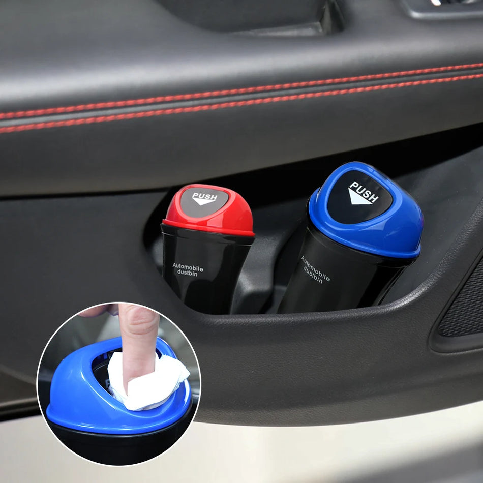 Automobilio šiukšlių dėžė su automatiniais dangčiais, plastikinė šiukšlių talpa