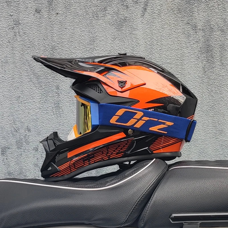 ORZ Off Road Helmet - Unisex Full Face Safety DOT Approved
