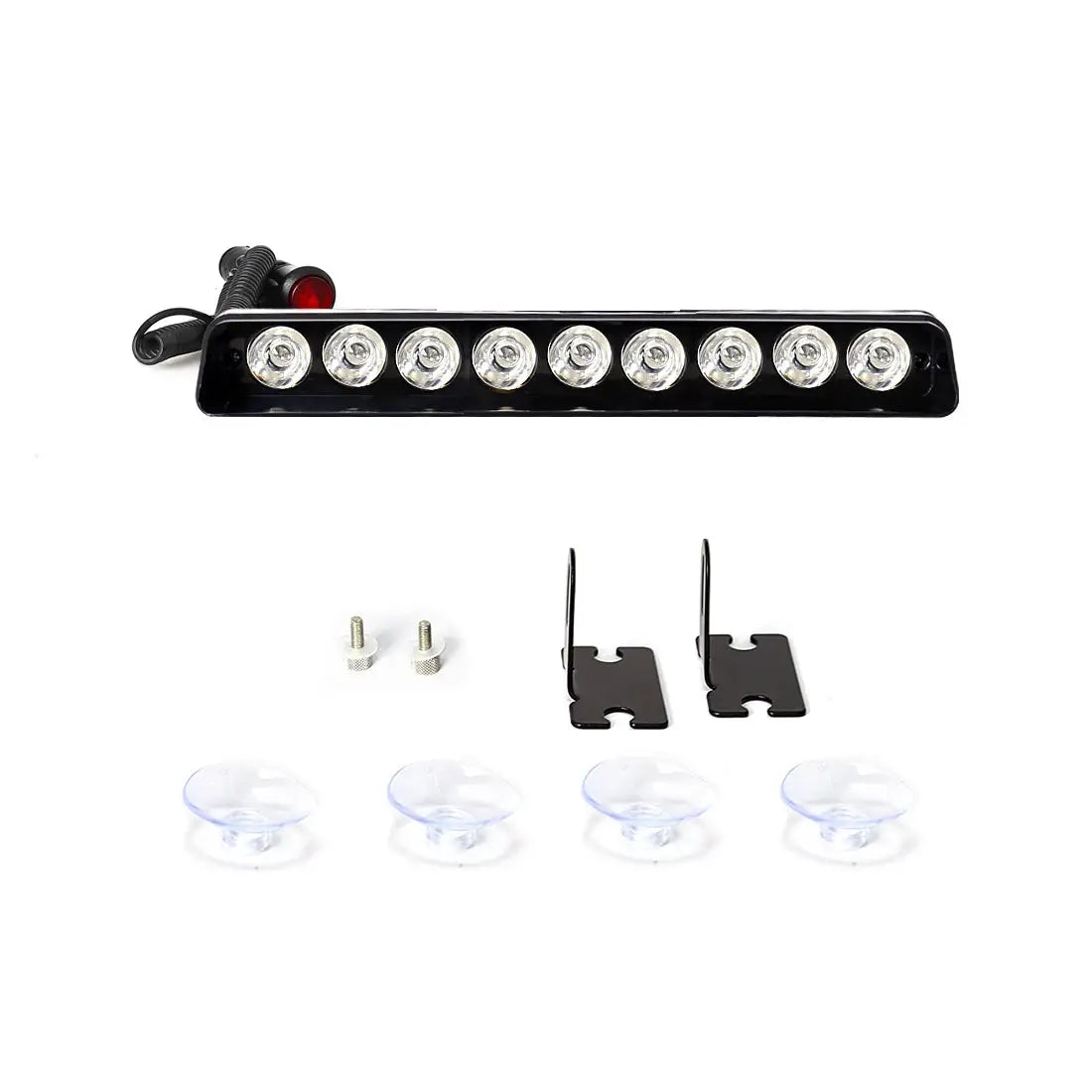 S1 9 LED Car Warning Lights Strobe Flashlights Emergency Dashboard Indicator 12V Ultra Bright Red Blue Yellow White by InterCyprus Trading Ltd