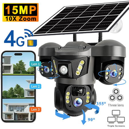 V380 Pro &ndash; Solar-Powered 4G Waterproof Security Camera