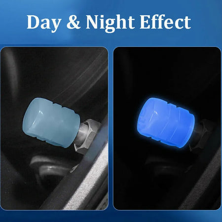 4PCS Motorcycle Valve Caps &ndash; Luminous Design for Enhanced Visibility