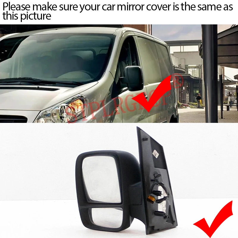 Apsildāms Sānu Spoguļa Stikls Fiat Scudo Peugeot Expert 2007-2016