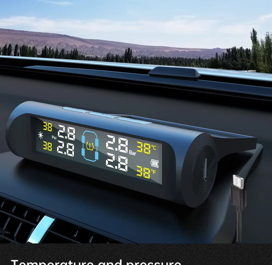 4 External Car Tire Pressure Monitor &ndash; Real Time Alerts