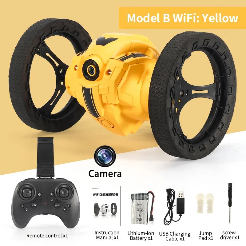 Q207 RC Stunt Car With Wifi HD Camera &ndash; Remote Control Fun With Lens Yellow