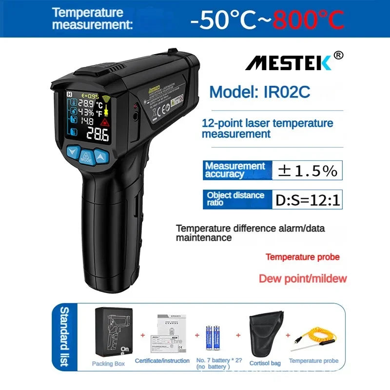Mestek IR02C Thermometer &ndash; Non Contact Temperature Meter