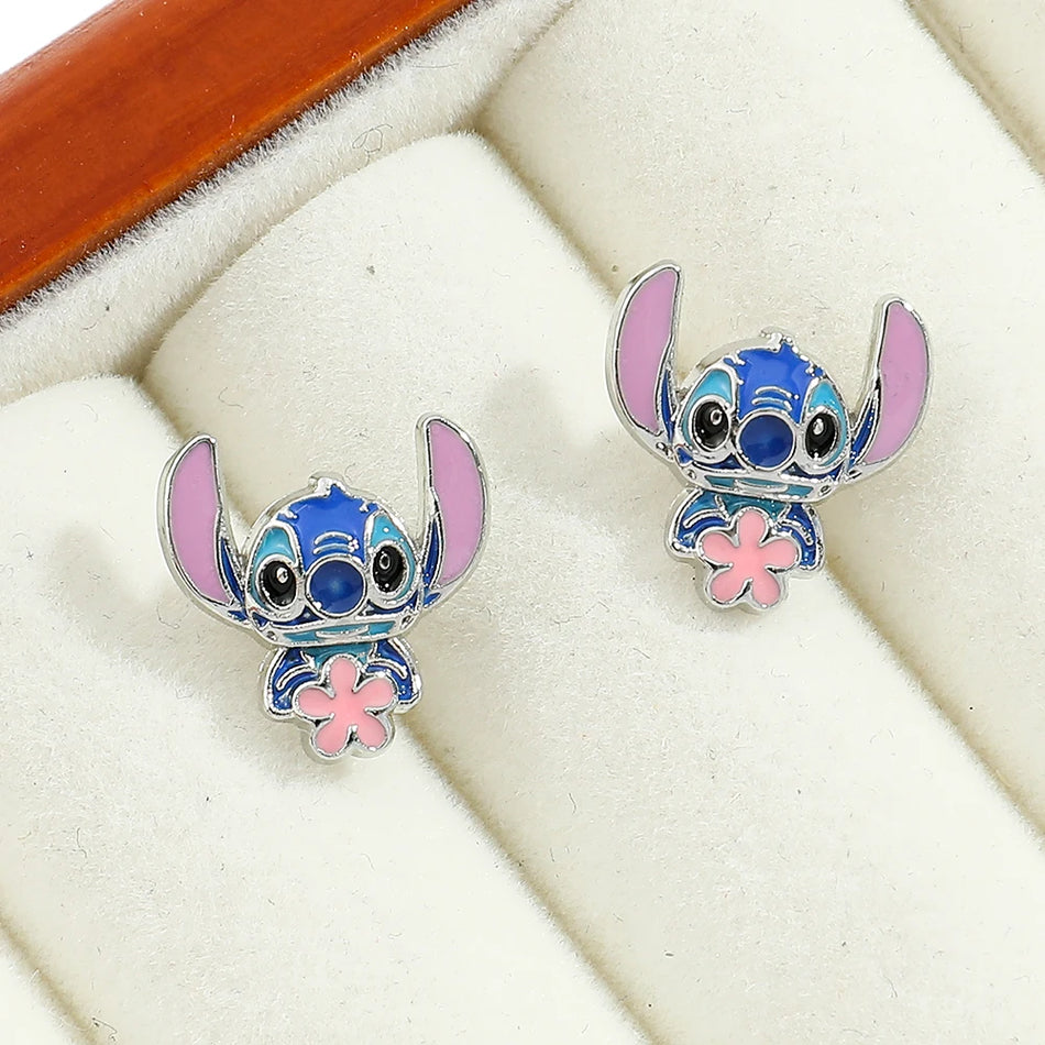 Cute Stitch Flower Stud Earrings for Women & Teen Girls - Disney Accessories Cyprus