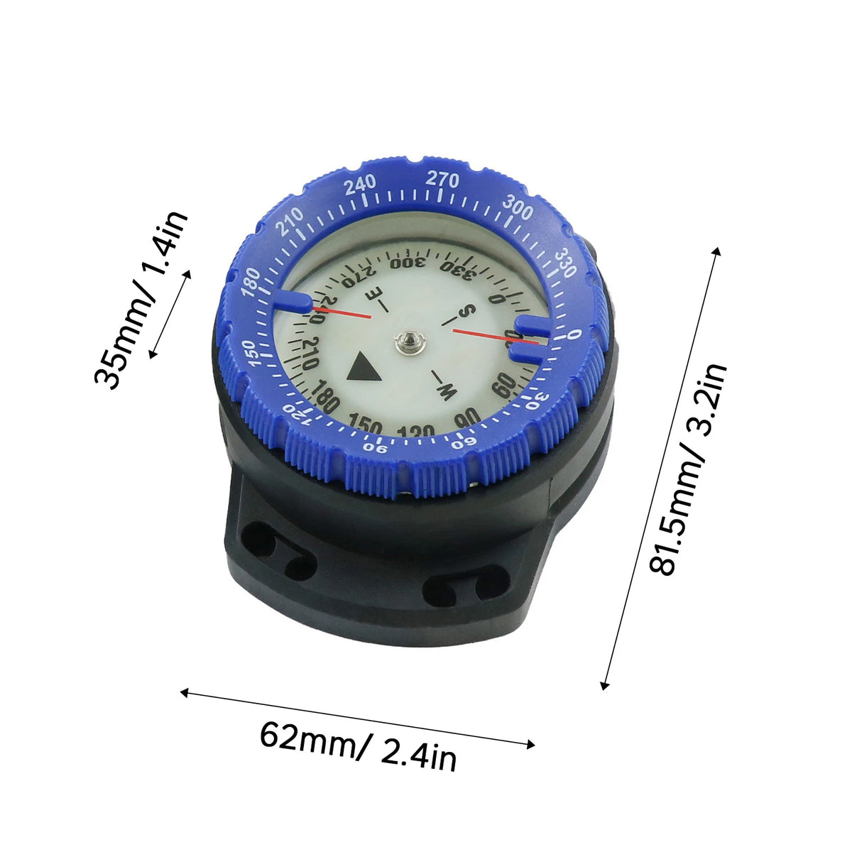Underwater Diving Compass - Luminous Dial With Elastic Rope