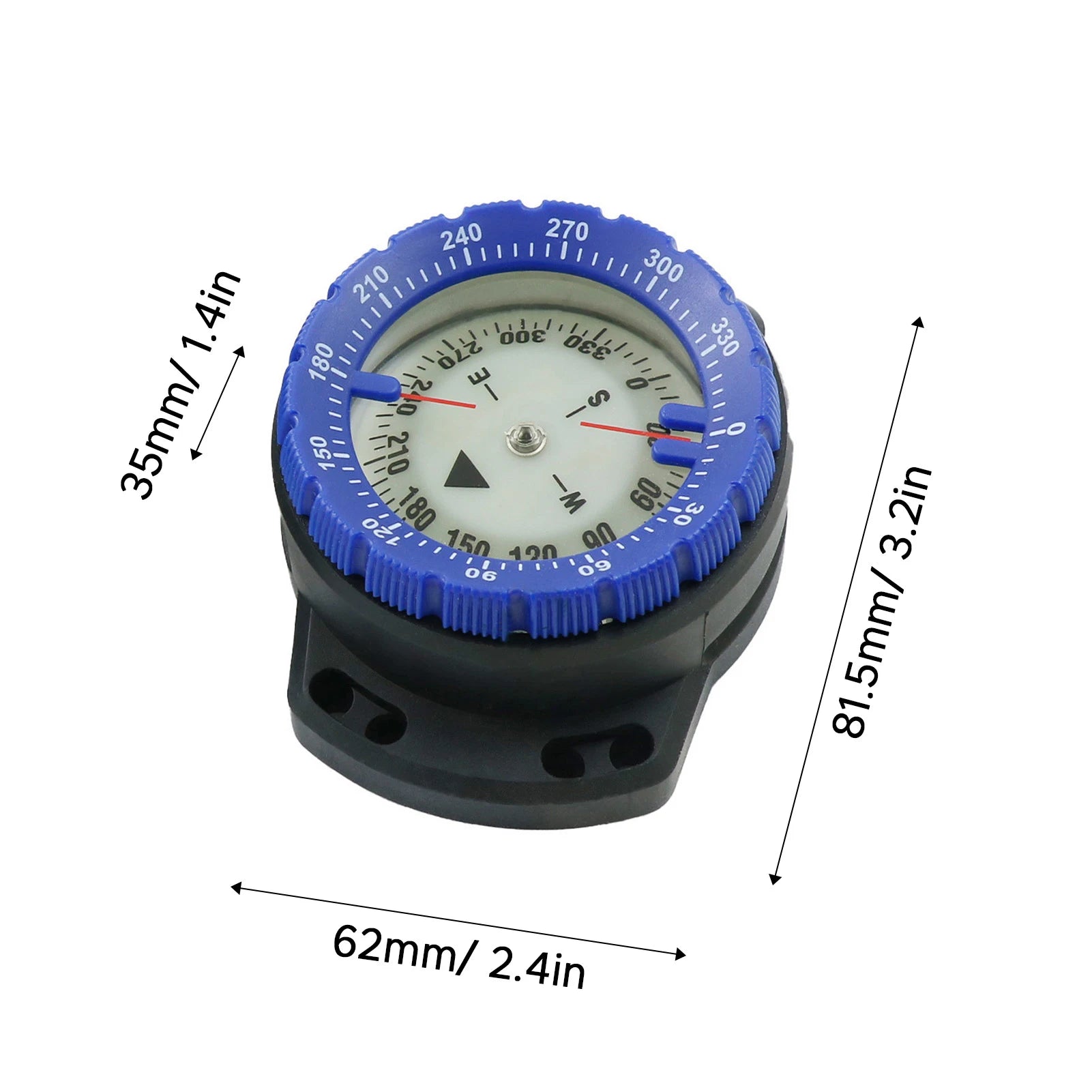 Underwater Diving Compass - Luminous Dial With Elastic Rope