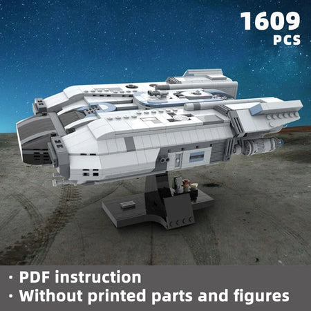 Intricate Sci-Fi Starship Building Block Set