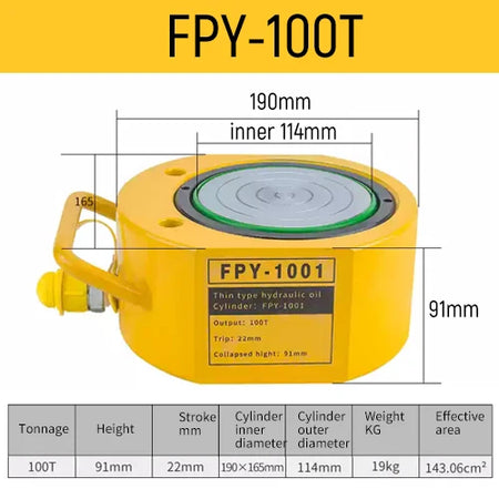 Ultra-Thin Portable Hydraulic Jack Split Booster &ndash; Slim High Capacity 30 Ton Lifting 100T