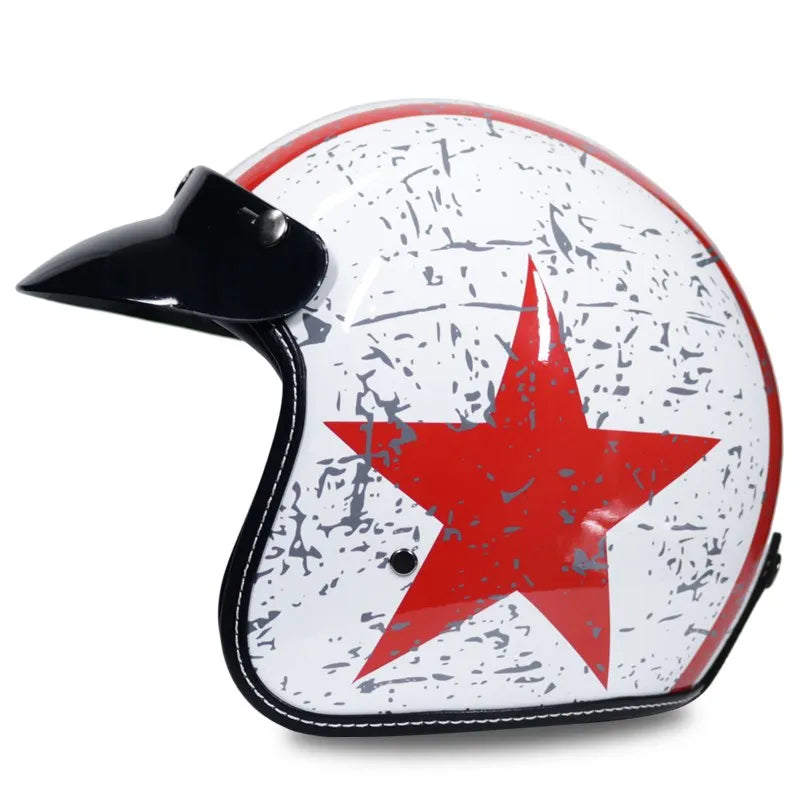OrzChoice Retro Open Face Helmet &ndash; DOT Approved Open Face