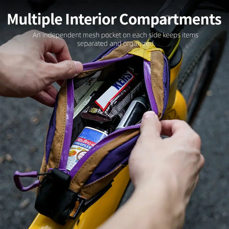 Rhinowalk Bicycle Frame Bag Cycling Frame Bag With Multi-Pocket Strap Or Bolt Mount For MTB Road Bike Storage Backpacking by InterCyprus Trading Ltd