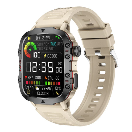 CRTORRS Smart Watch: Bluetooth Fitness Tracker, Waterproof &amp; Multi-Function Khaki / with original box