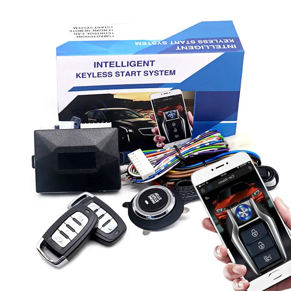 Kirbin Remote Start Engine Ignition Autostart Kit Universal Car Alarm Keyless Entry One Button Start Stop System Car Accessories by InterCyprus Trading Ltd