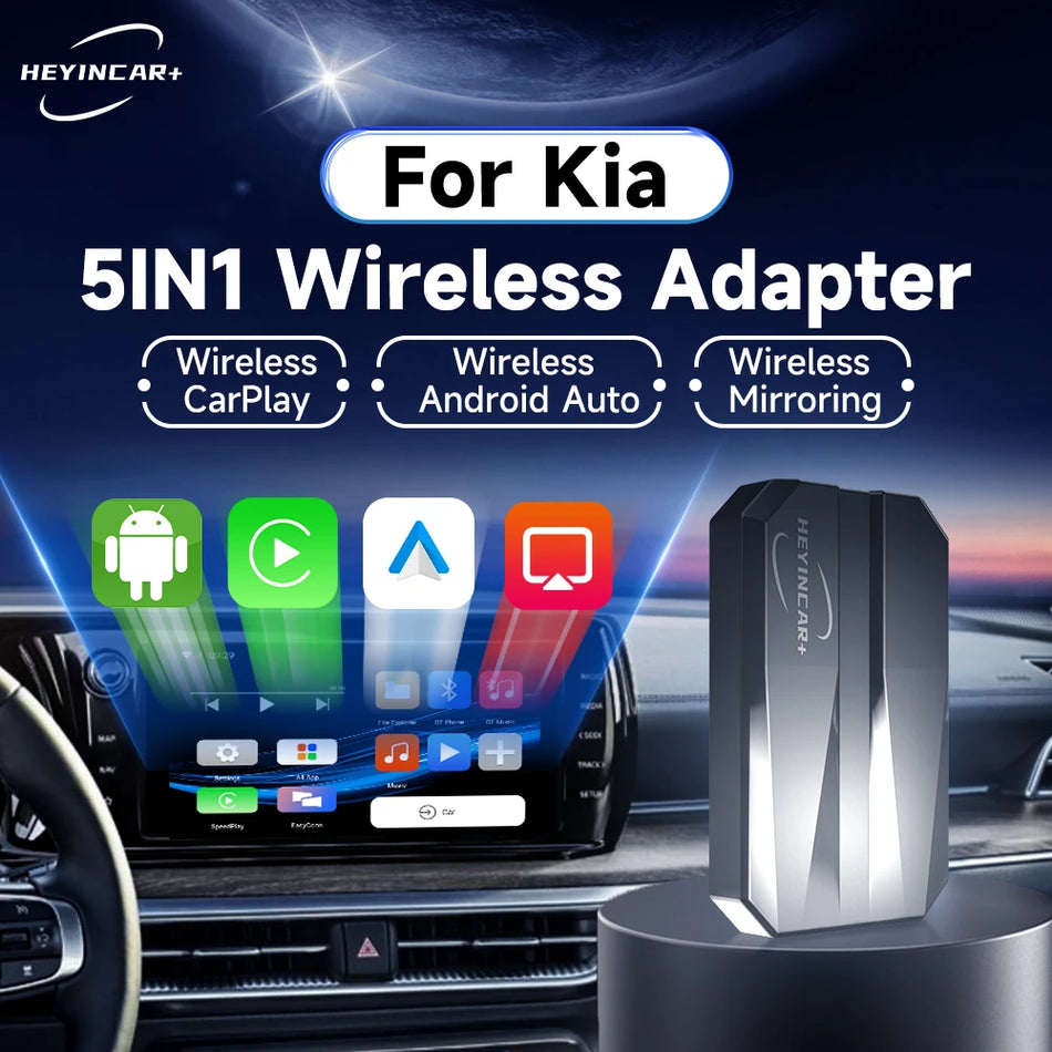2025 HEYINCAR 5IN1 AI Box &ndash; Wireless Android Auto and CarPlay Integration
