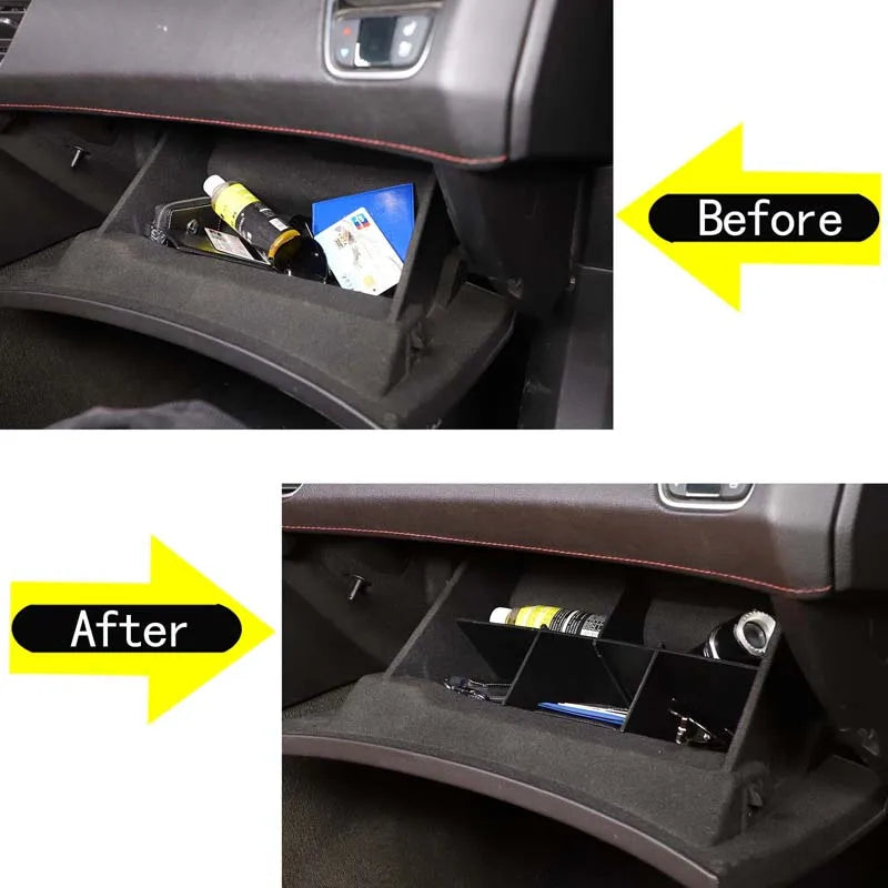 Divisor da Caixa de Luvas Chevrolet Corvette C7 ABS Preto Decoração e Proteção Interior Para 2014 2019