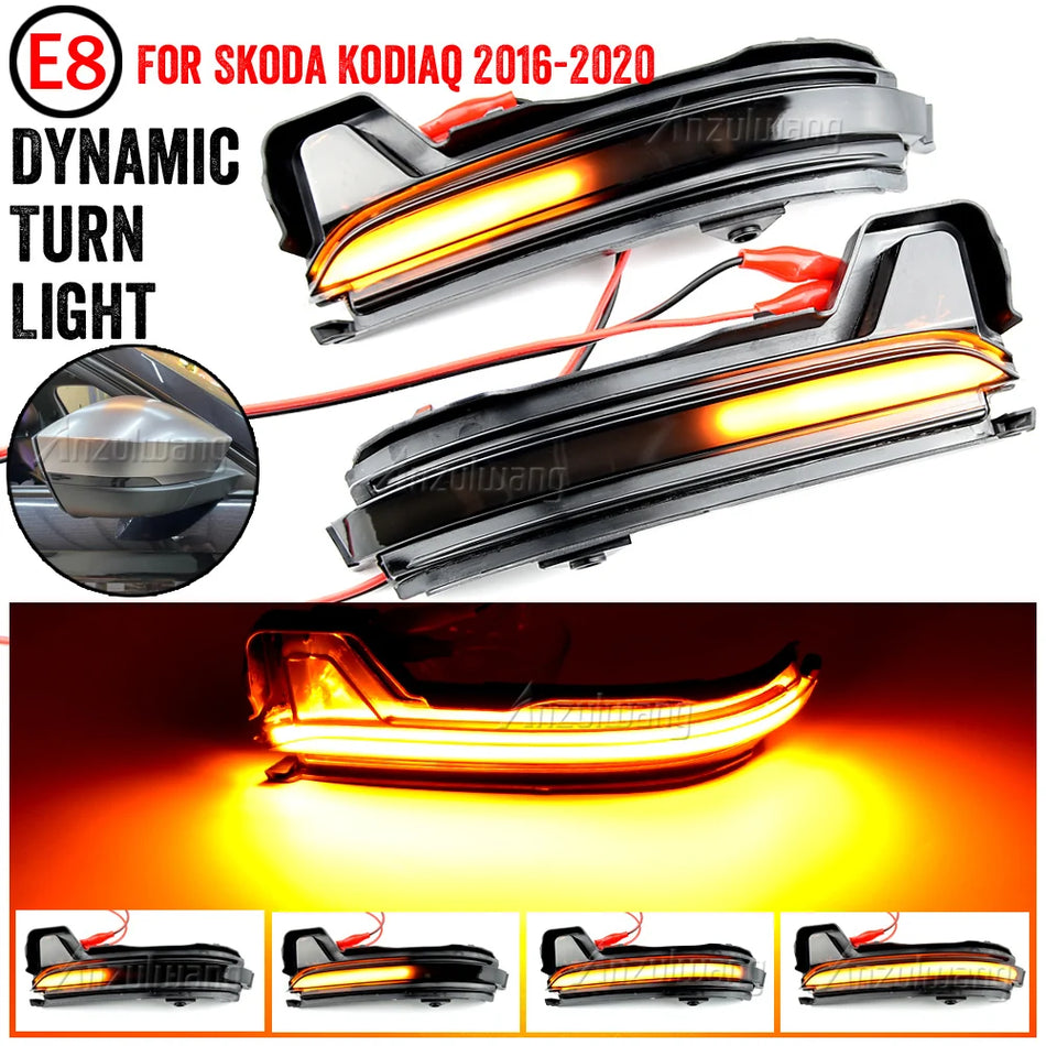 Δυναμικά LED Φώτα Σημάτων Στρίψιμου για Skoda Kodiaq Karoq 2016-2020 Ζευγάρι