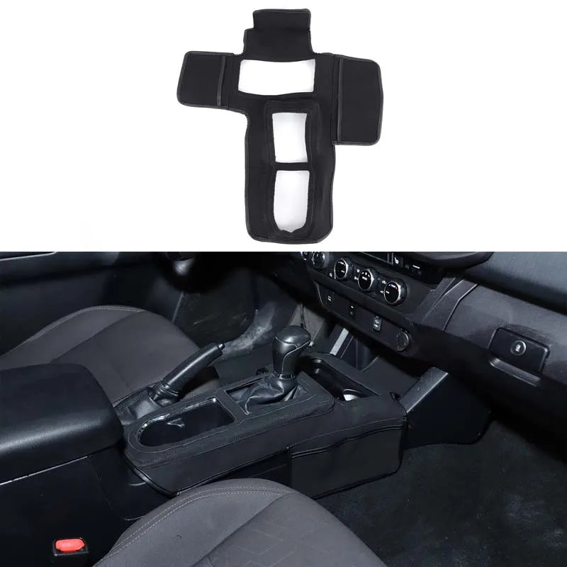 Toyota Tacoma 2016 2022 Черный кожаный чехол для центральной консоли