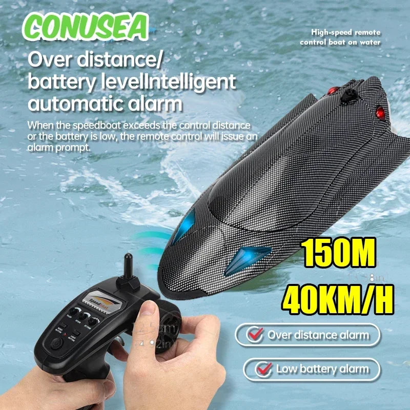 High-Speed Water-Cooled Turbojet RC Speedboat 40KM/H with LED Lights