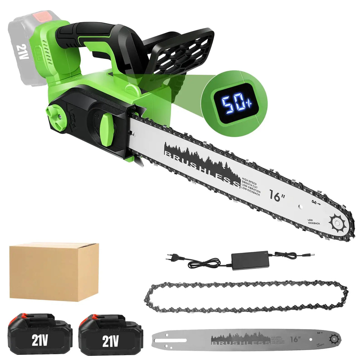 Betuyoo 2200W Chainsaw &ndash; Brushless Cordless Power Tool 2 Battery / Poland / EU