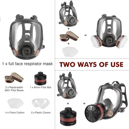 Full Face Gas Mask Survival Respirator &ndash; Superior Protection Against Harmful Chemicals