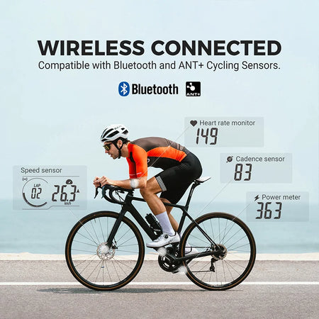 COOSPO CS300 &ndash; Wireless Bluetooth Bike Speedometer with APP Sync