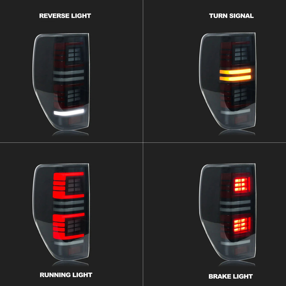 Ford Ranger LED Tail Lights With Sequential Turn Signal, Rear Lamps