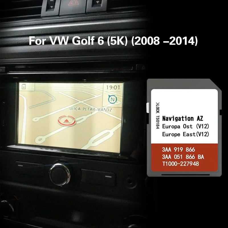For VW Golf 6 (5K) (2008-2014) AZ V12 EAST OST Map SD - 8GB Golf 6 (5K) / CHINA