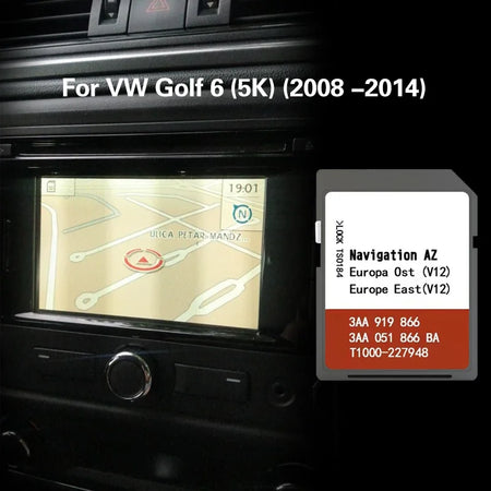 For VW Golf 6 (5K) (2008-2014) AZ V12 EAST OST Map SD - 8GB Golf 6 (5K) / CHINA