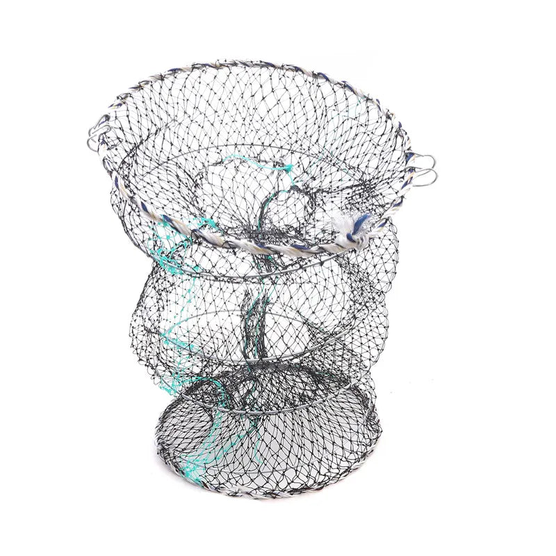 Portable Foldable Crab Trap Net for Fishing - Collapsible Shrimp &amp; Lobster Cage