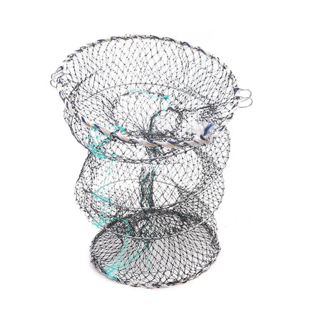 Portable Foldable Crab Trap Net for Fishing - Collapsible Shrimp &amp; Lobster Cage