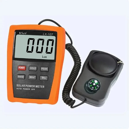 LX107 - Solar Power Meter With LCD Display Light Intensity LX107 no box