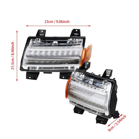 Front Fender LED Turn Signal Lights DRL Light with Side Marker Lights for Jeep Wrangler JL Sahara Rubicon 2018-2024 by InterCyprus Trading Ltd