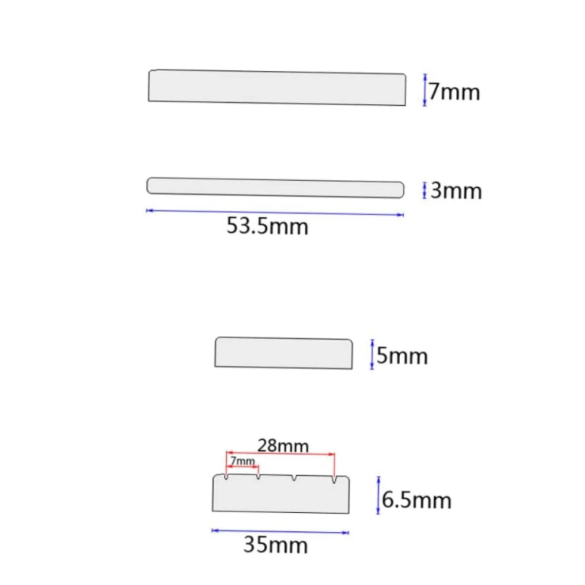 Miwayer Ukulele Bridge Nut Set &ndash; Durable High Quality Parts