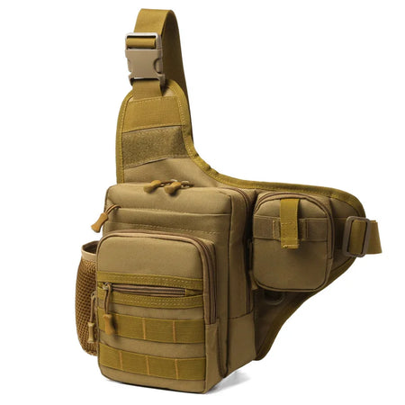 Camping Climbing Bag Chest Pouch &ndash; Crossbody Molle Utility Khaki