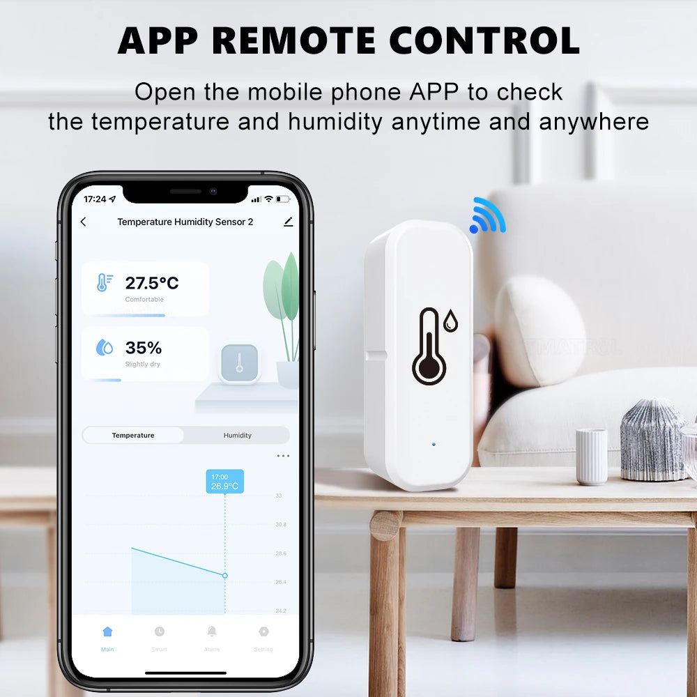 SZKOSTON Zigbee Smart Temperature and Humidity Sensor for Home Automation
